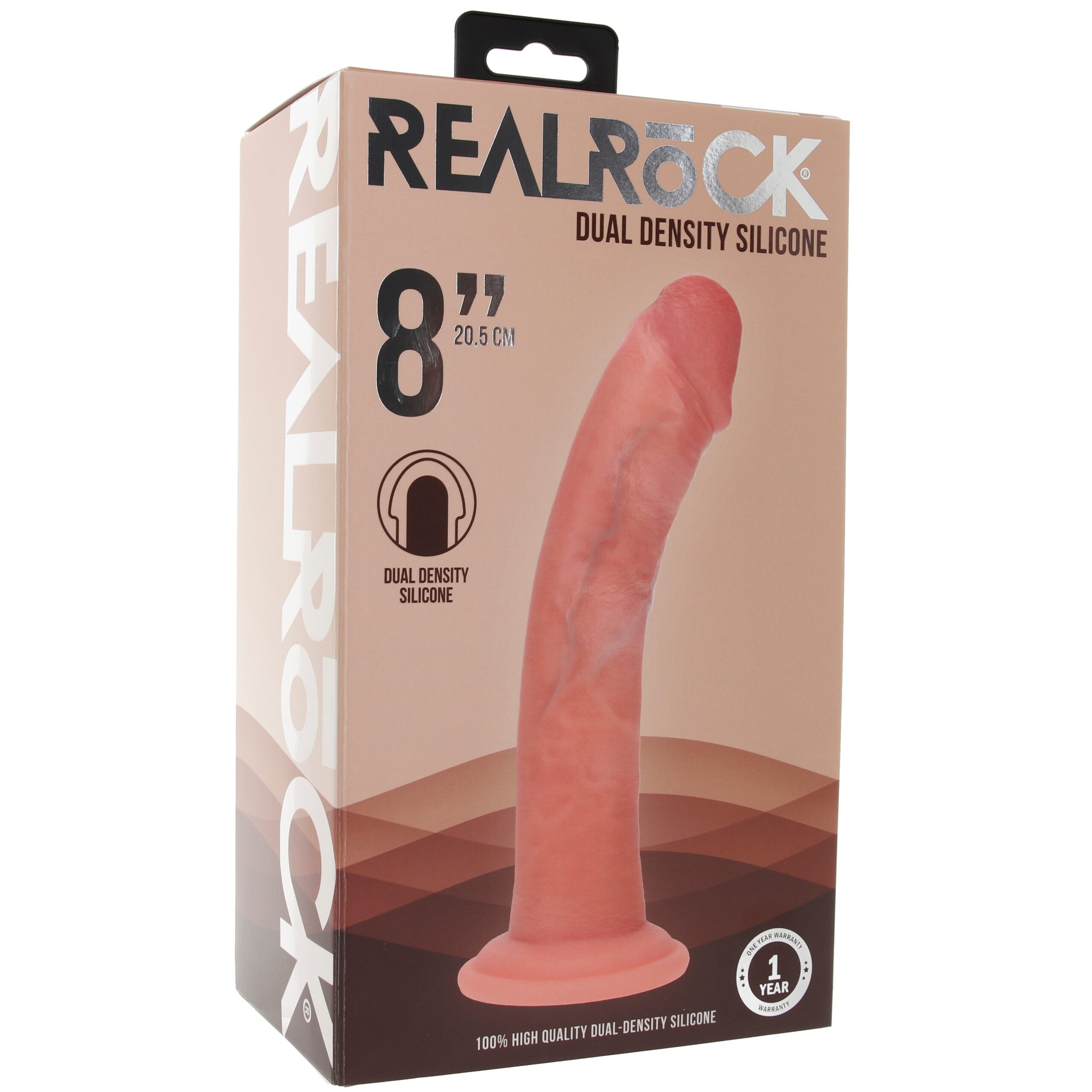 RealRock 8 Inch Dual Density Dildo in Light - Image 9