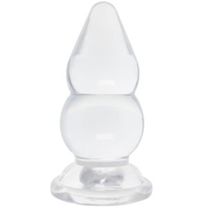 Crystal Jellies 6 Inch Double Pop Butt Plug in Clear