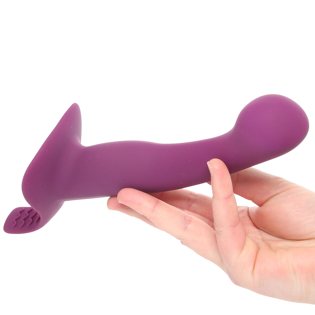 ME2 Vibrating Silicone Strap-On Ready Probe in Purple - Image 4