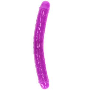 RealRock Glow In The Dark 12 Inch Double Dildo in Purple