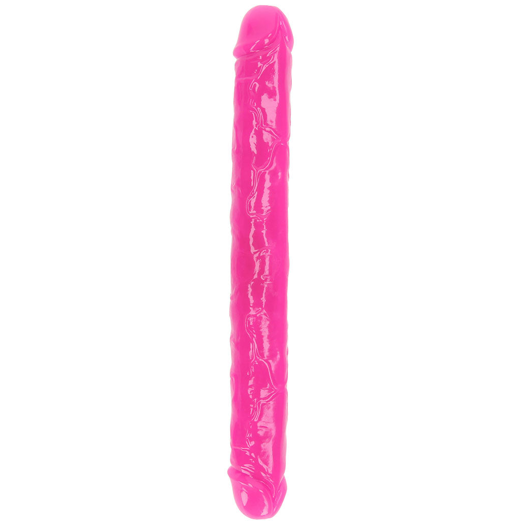 RealRock Glow In The Dark 15 Inch Double Dildo in Pink - Image 5