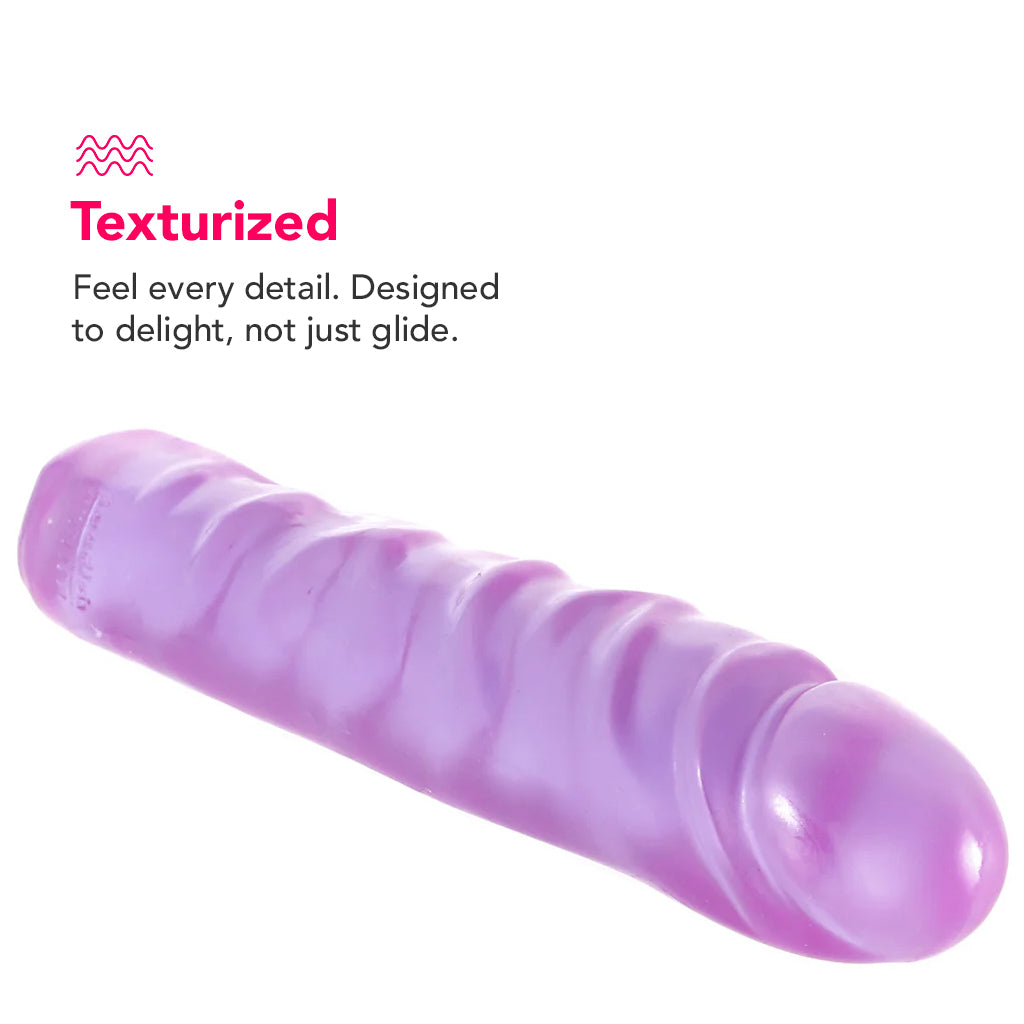 Reflective Gel 7.5 Inch Jr. Dildo in Purple - Image 2