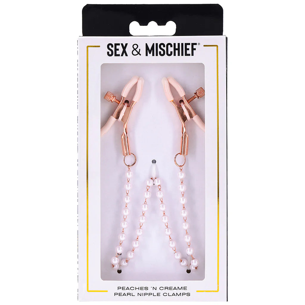 S&M Peaches 'n CreaMe Pearl Nipple Clamps - Image 9