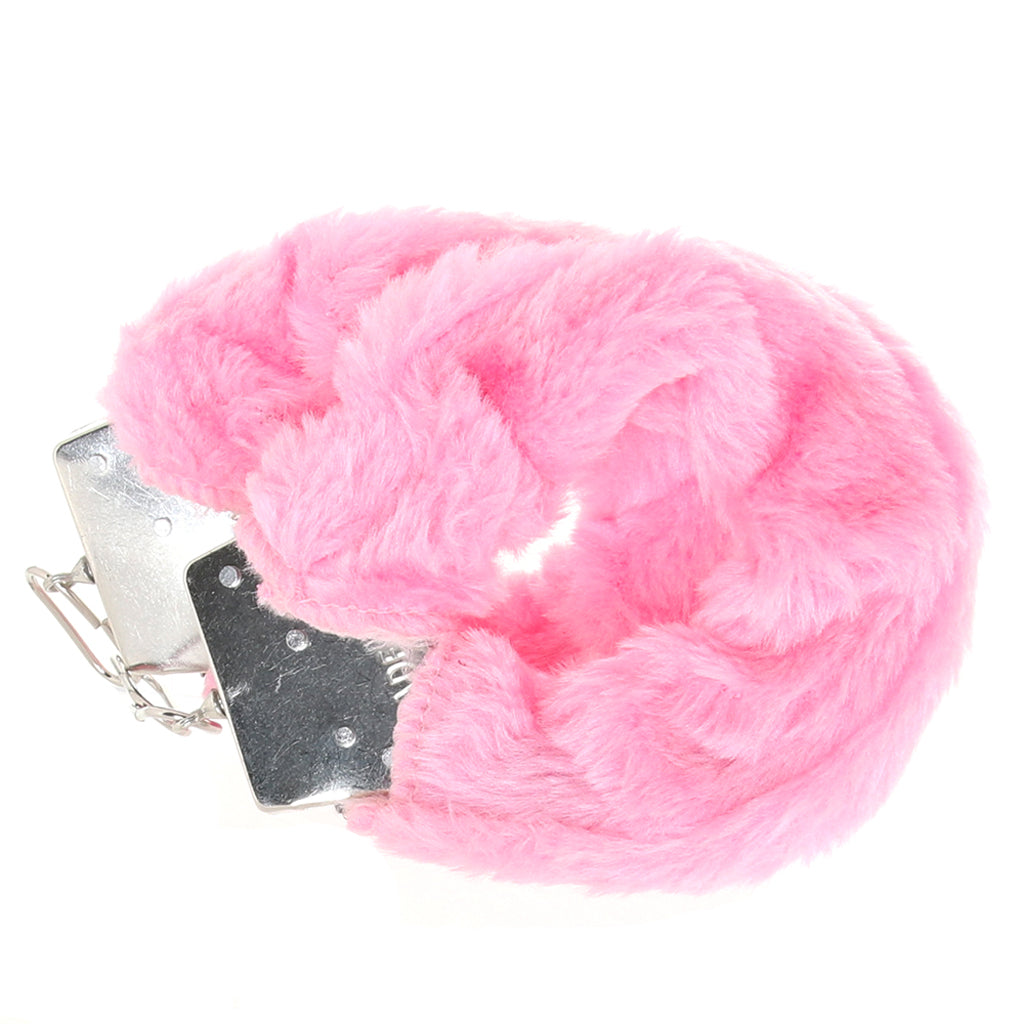 Playful Furry Cuffs with Keys in Pink - Image 3