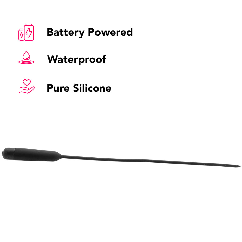 Ouch! Vibrating Extra Long Silicone Urethral Sound - Image 5