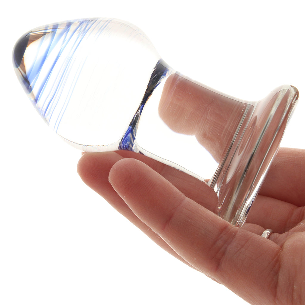 gläs Amethyst Rain Glass Butt Plug - Image 4