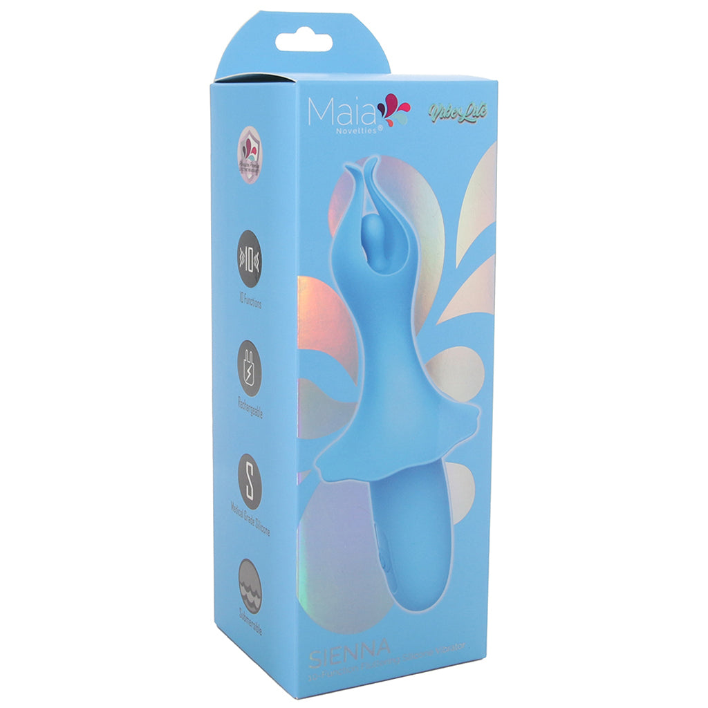 Sienna Fluttering Silicone Vibe in Blue - Image 6