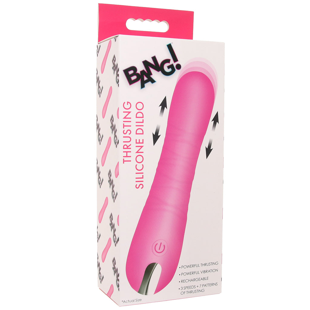 Bang! Thrusting Silicone Vibe in Pink - Image 9