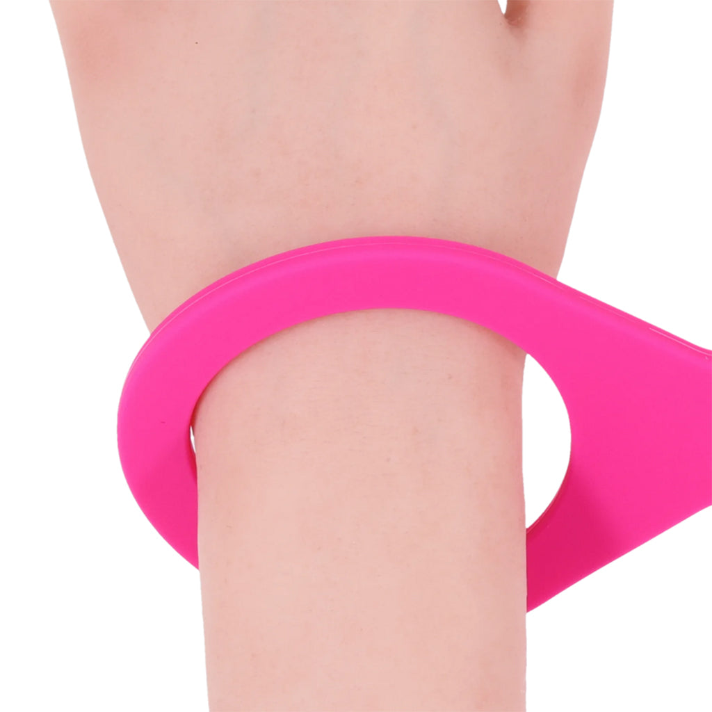 Sex & Mischief Hot Pink Silicone Cuffs in Large - Image 8