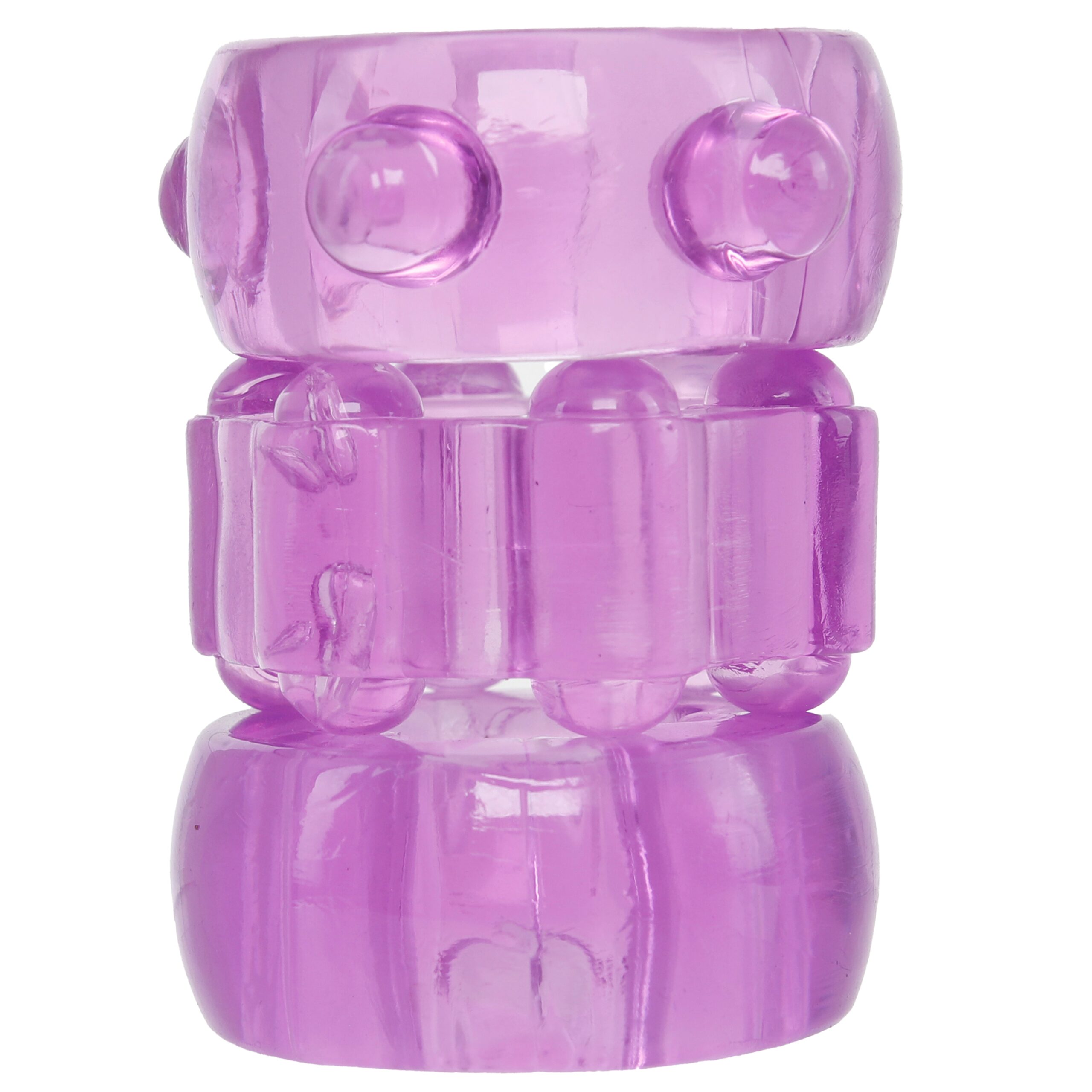 Crystal Jellies Performance Cock Ring Set in Purple - Image 5