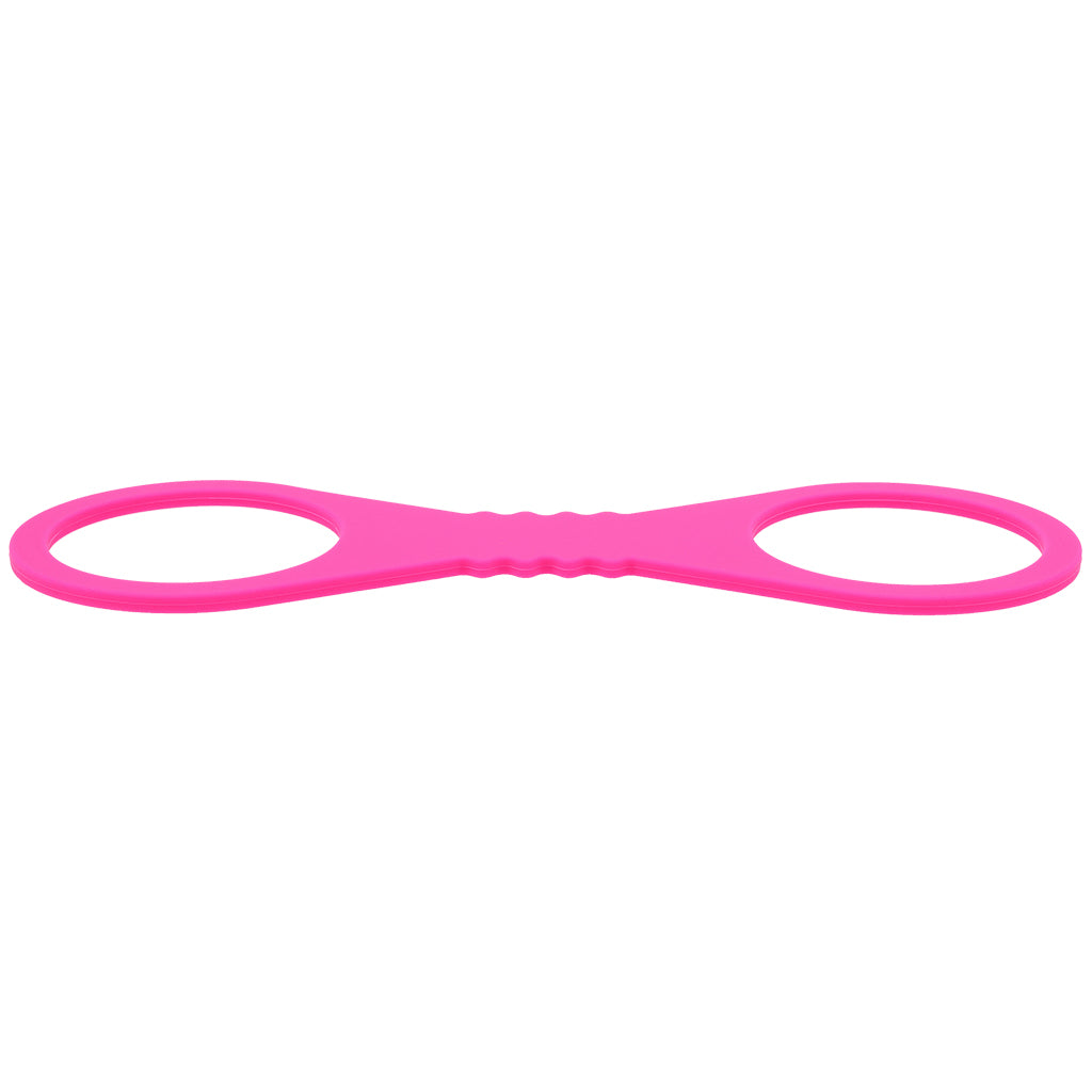 Sex & Mischief Hot Pink Silicone Cuffs in Large - Image 5