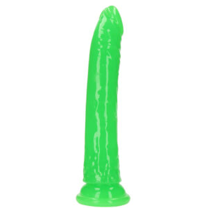 RealRock Glow In The Dark 10 Inch Slim Dildo in Green