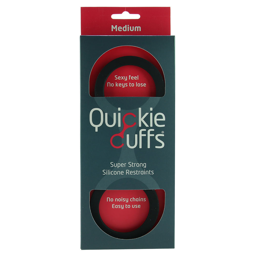 Medium Silicone Quickie Cuffs in Black - Image 6