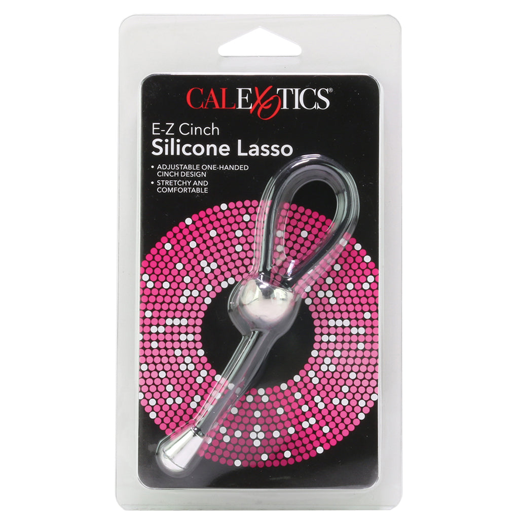 E-Z Cinch Silicone Lasso Cock Ring in Black - Image 6
