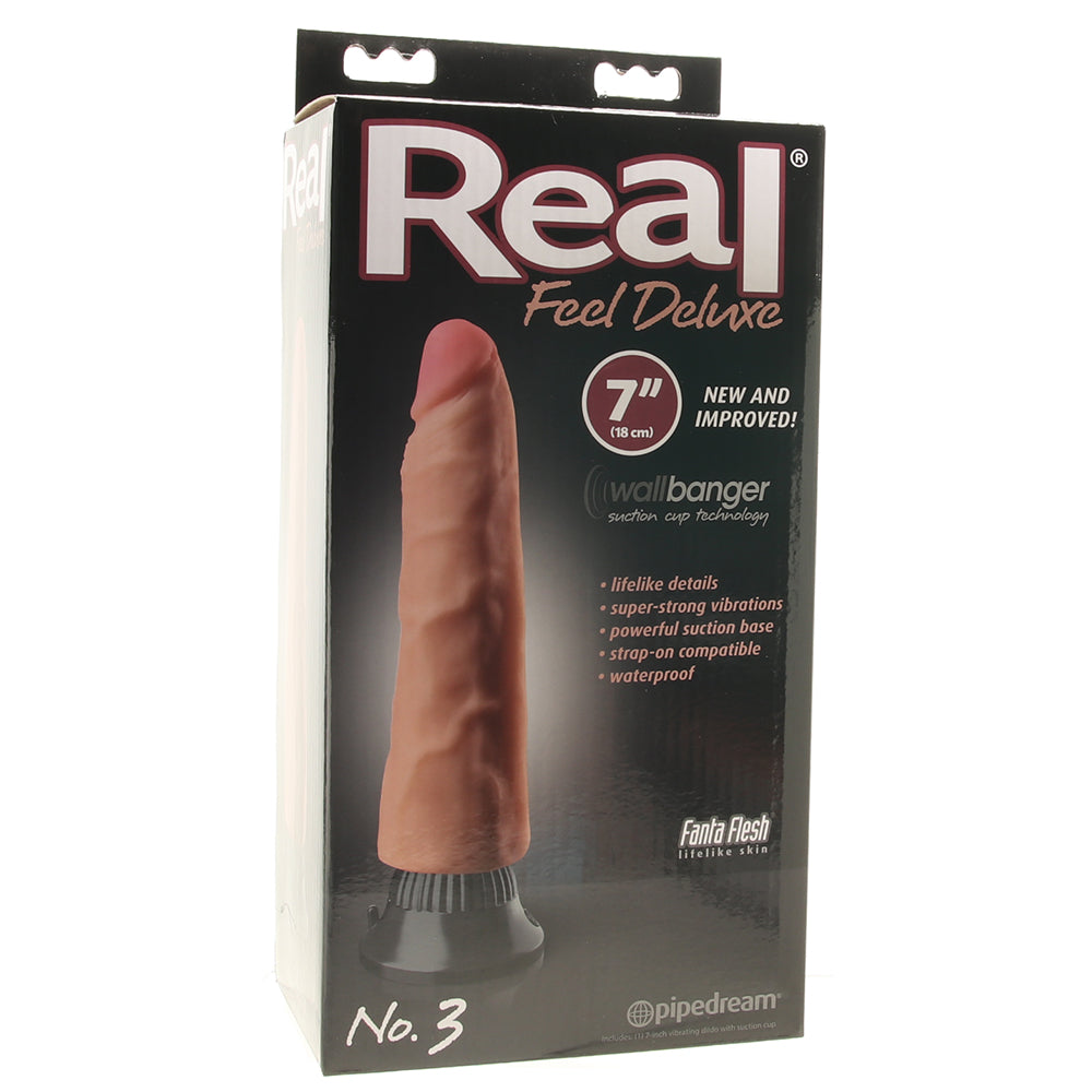 Real Feel Deluxe 7 Inch Vibrating Wall Banger Dildo in Ligh - Image 6