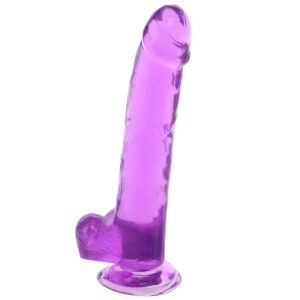 Size Queen 8 Inch Jelly Dildo in Purple