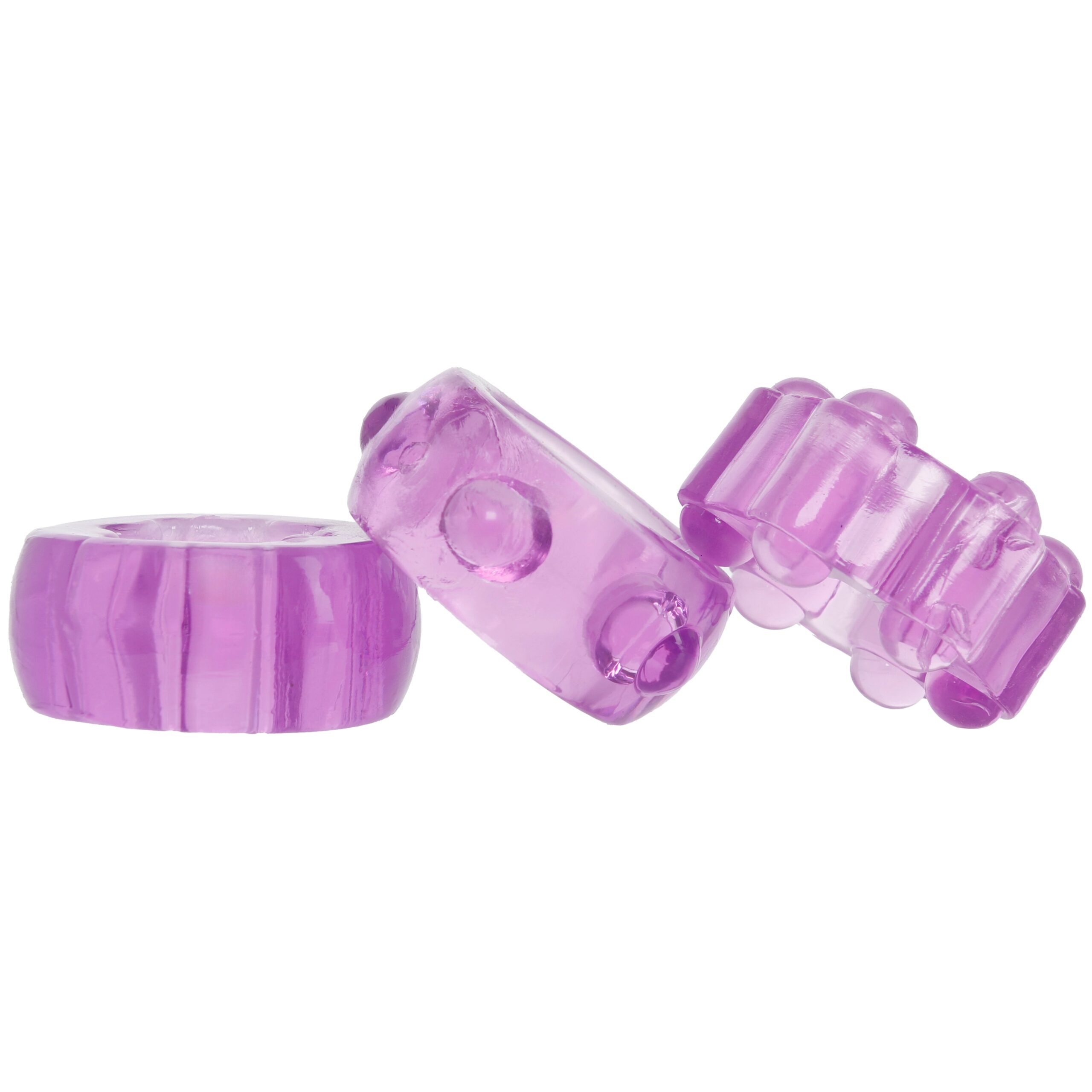 Crystal Jellies Performance Cock Ring Set in Purple - Image 6