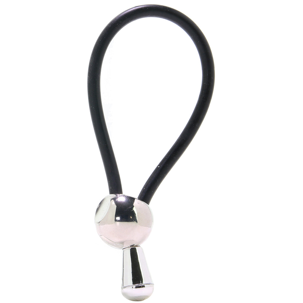 E-Z Cinch Silicone Lasso Cock Ring in Black - Image 3