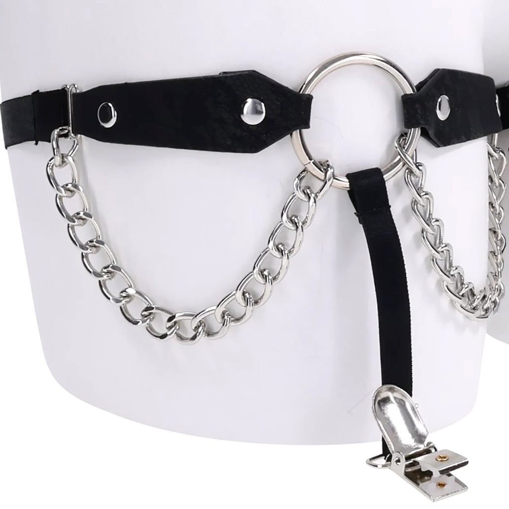 Sex & Mischief Chain Lace Garters - Image 5