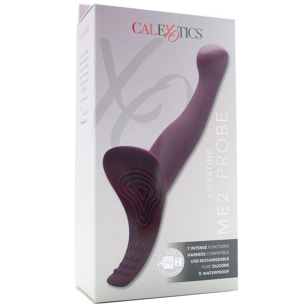 ME2 Vibrating Silicone Strap-On Ready Probe in Purple - Image 6