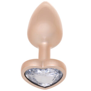 Booty Bling Gold Metal Jewelled Butt Plug in Small