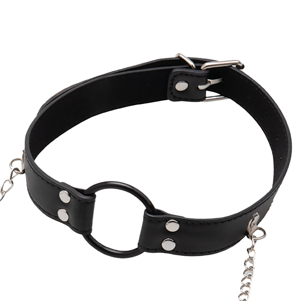 Open Mouth Gag with Nipple Clips - Image 7