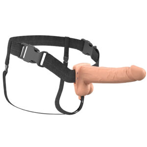 Fantasy X-tensions 7 Inch Hollow Strap-On Vibe in Light