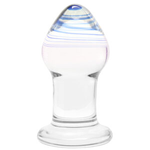 gläs Amethyst Rain Glass Butt Plug