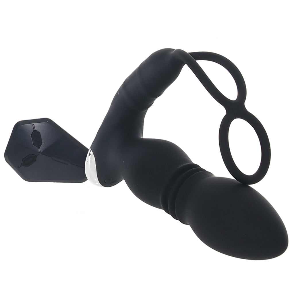 Ass-Sation Thrusting Power Plug with Dual Ring in Black - Image 3