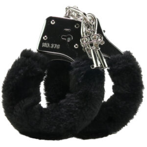 Furry Hand Cuffs in Black