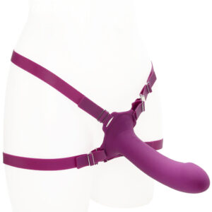 ME2 Rumbler Vibrating Silicone Strap-On in Purple