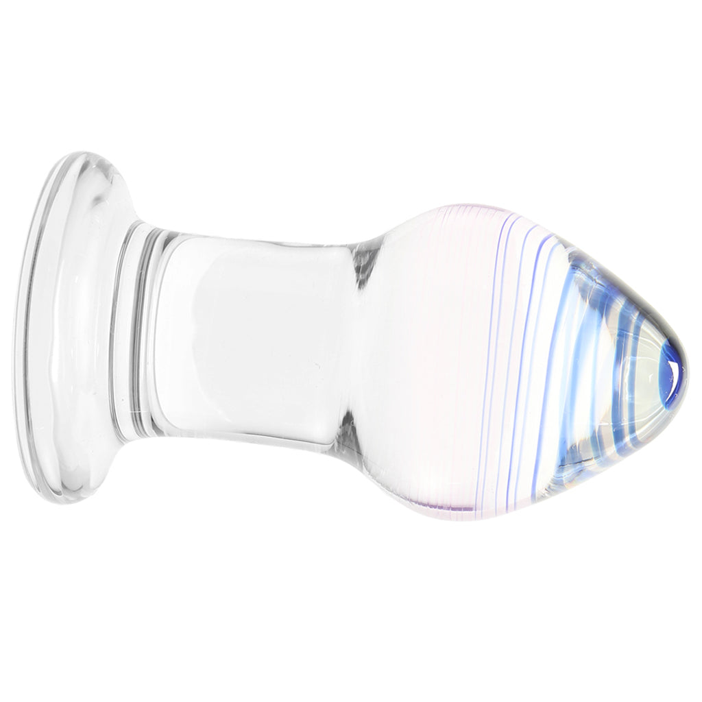 gläs Amethyst Rain Glass Butt Plug - Image 3