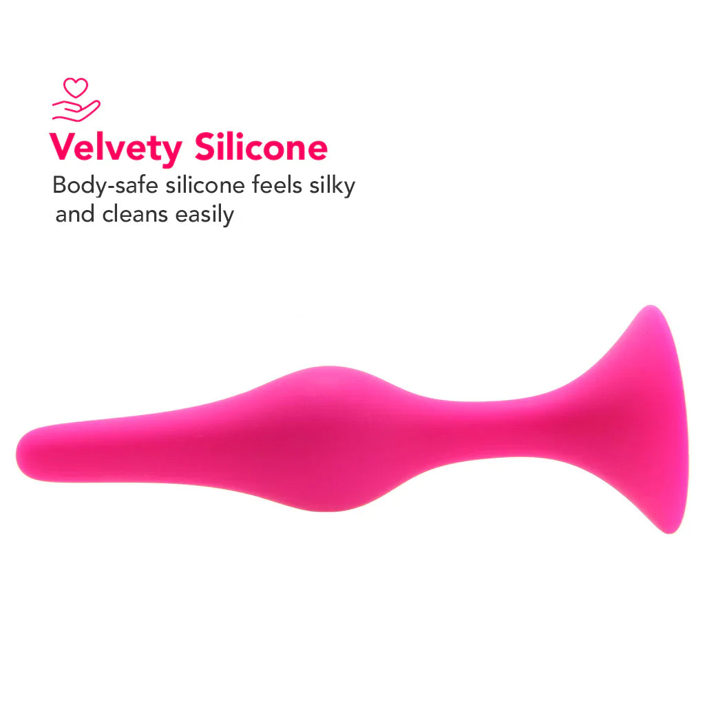 Luxe Beginner Silicone Butt Plug Kit in Pink - Image 3