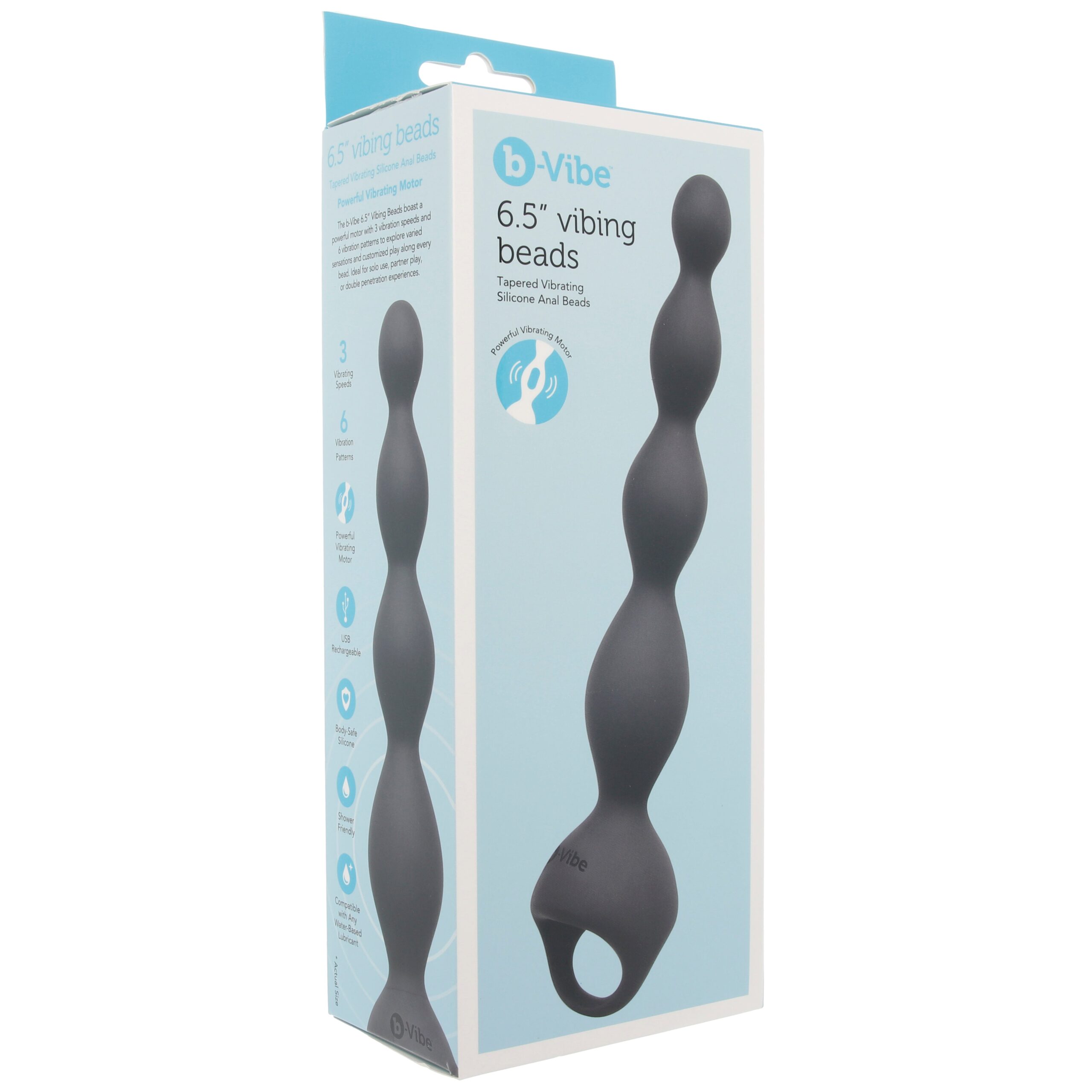 b-Vibe 6.5 Inch Vibing Silicone Anal Beads - Image 9