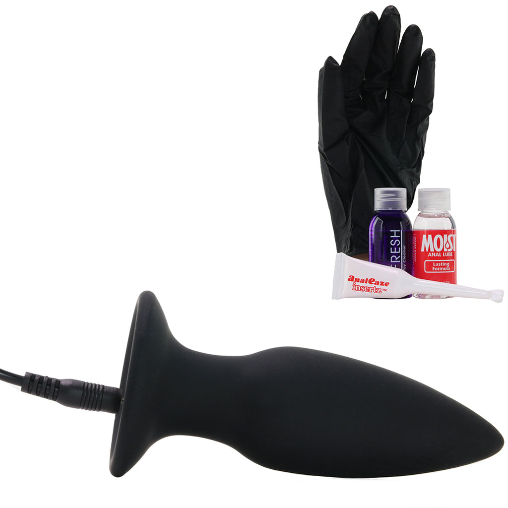 Small Rechargeable Anal Plug in Black - Image 3