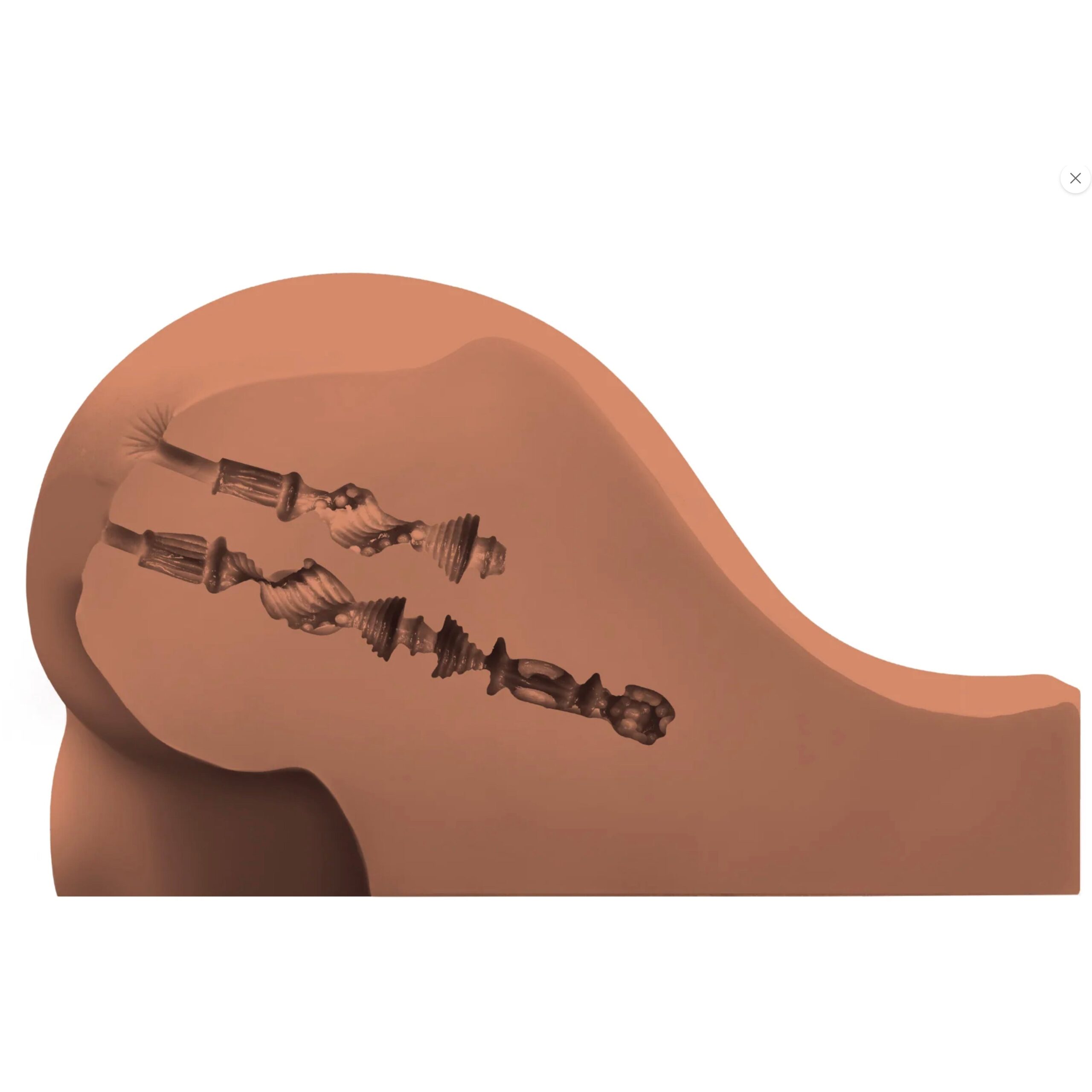 Stroke-X Bubble Butt Pussy & Ass Masturbator in Brown - Image 7