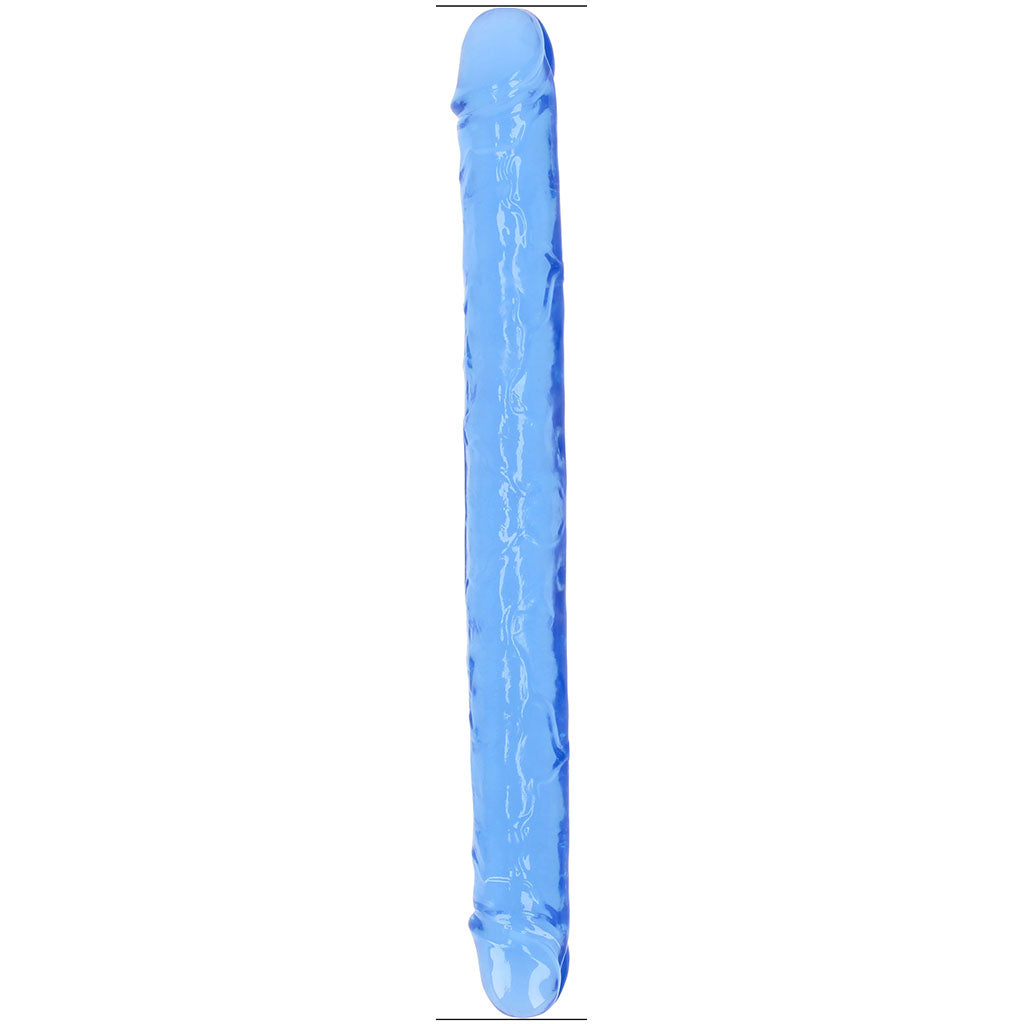 RealRock Crystal Jelly 18 Inch Double Dildo in Blue - Image 5