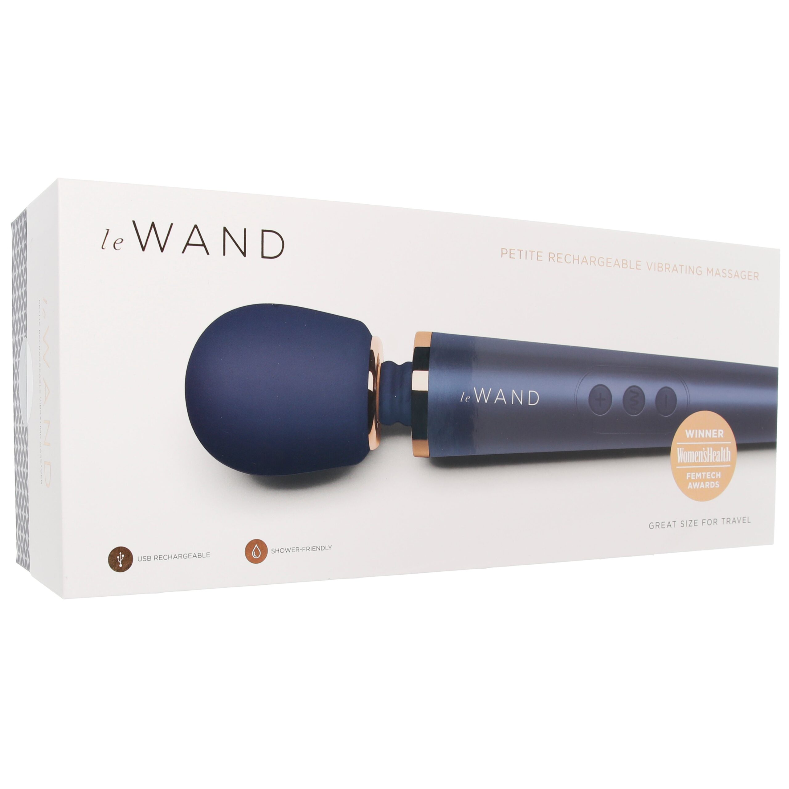 Le Wand Petite Vibrating Wand Massager in Navy - Image 9