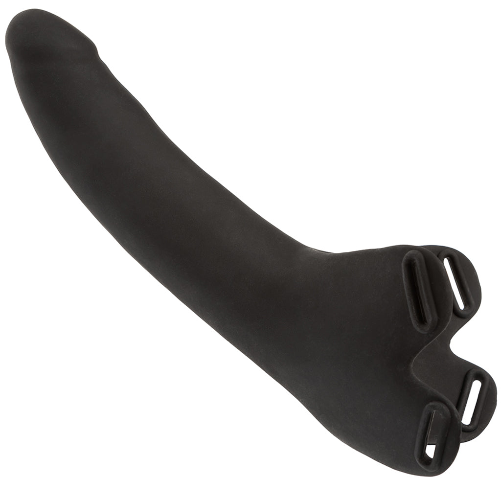 Accommodator Silicone Chin Strap Dildo in Black - Image 3