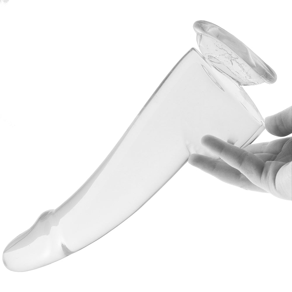 King Cock 10 Inch Smooth Ballsy Dildo in Clear - Image 4