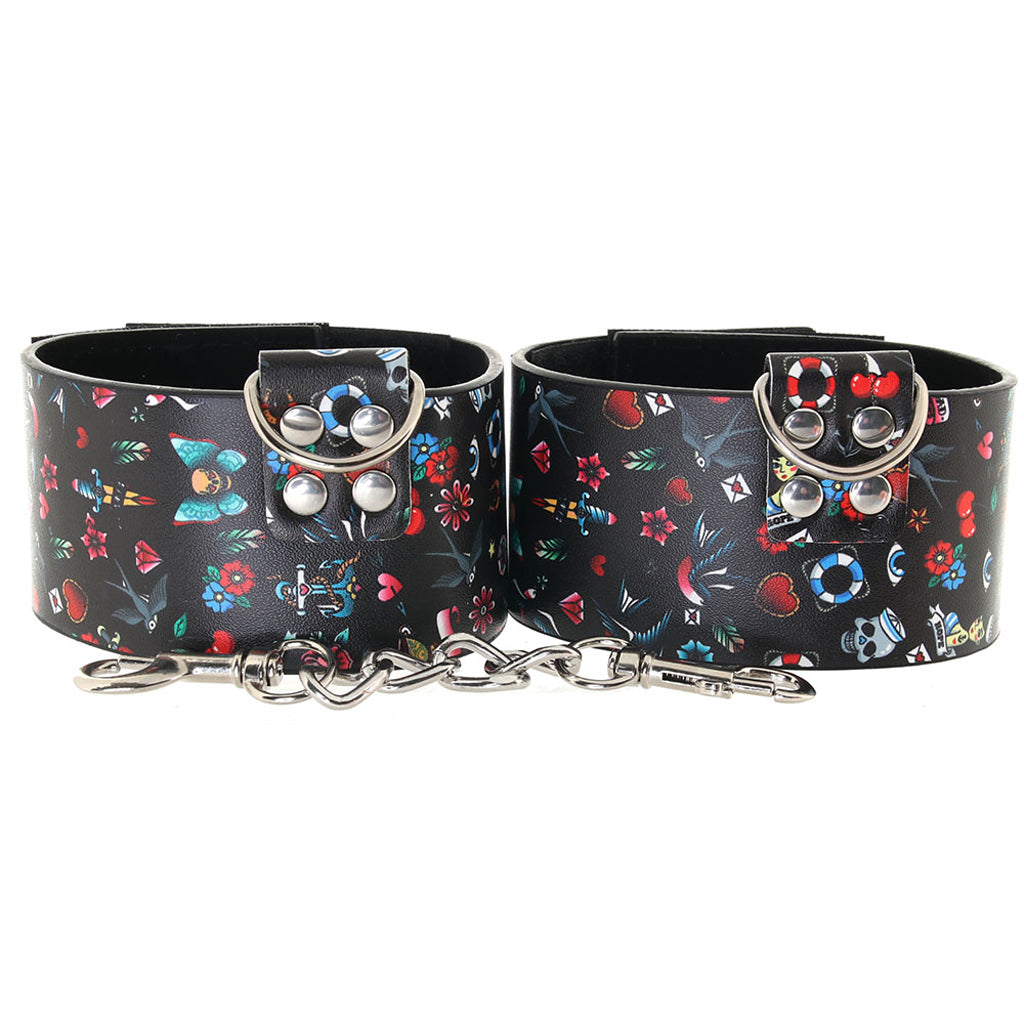 Ouch! Old School Tattoo Ankle Cuffs - Image 3