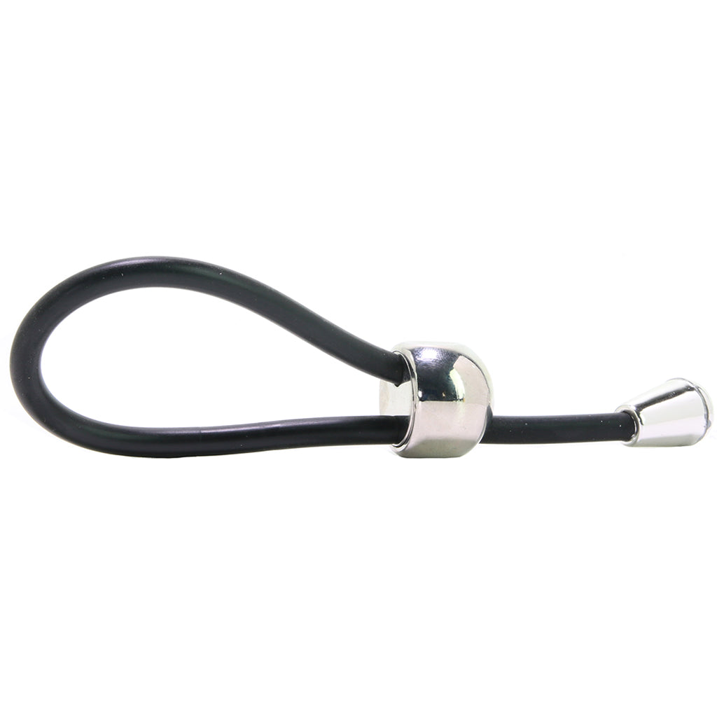 E-Z Cinch Silicone Lasso Cock Ring in Black - Image 5