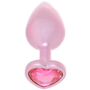 Booty Bling Pink Metal Jewelled Butt Plug in Medium